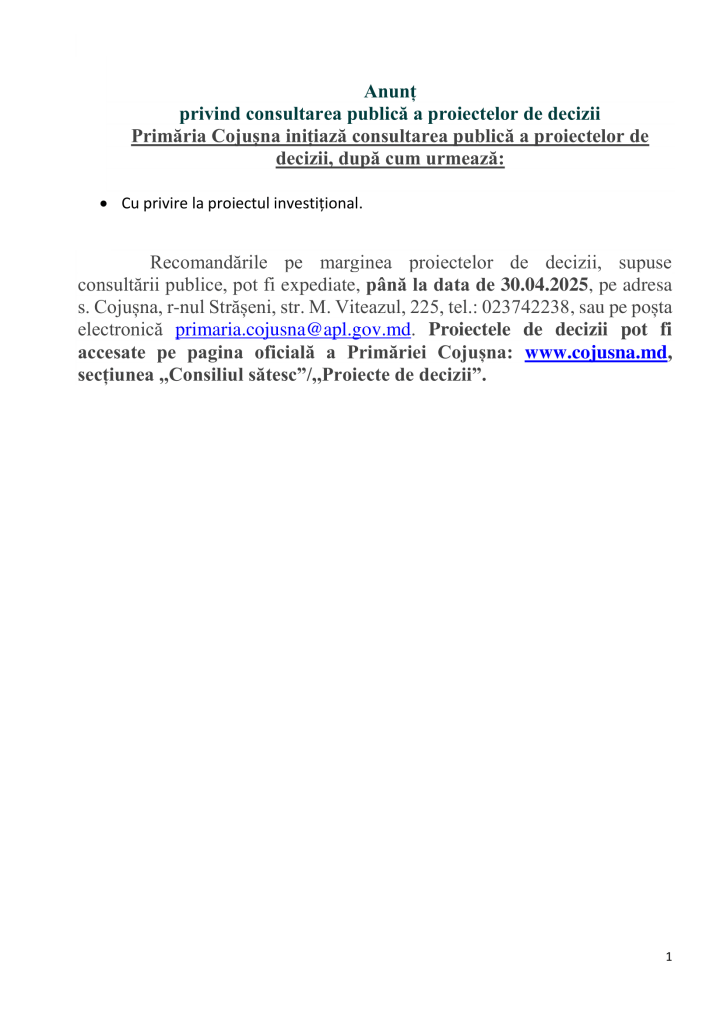 Aviz consultare publică a proiectelor de decizii-1